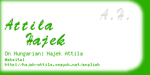 attila hajek business card